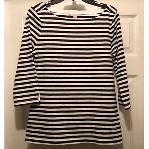 Striped Boatneck Top