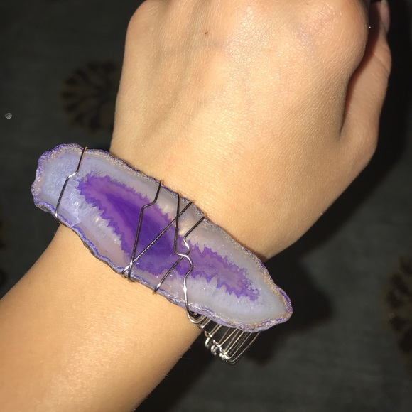 Agate slice bracelet - Picture 4 of 6