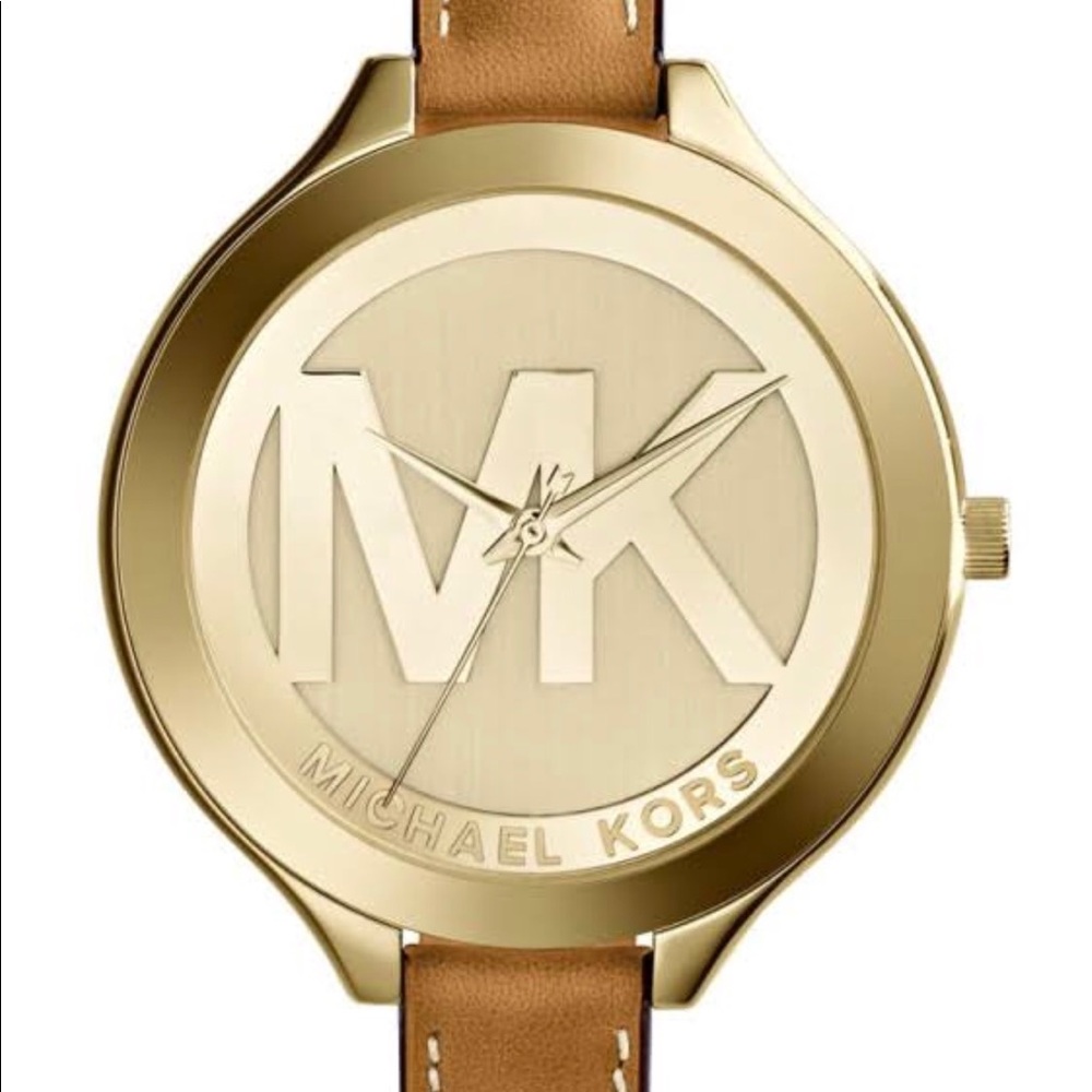 Michael Kors Slim Runway Leather Watch MK2326
