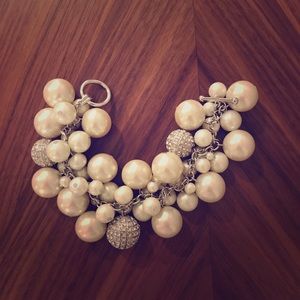 Ann Taylor pearl / diamond bracelet