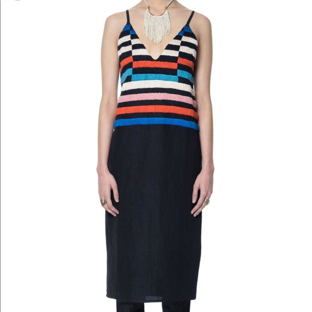 Mara Hoffman Linen V neck dress