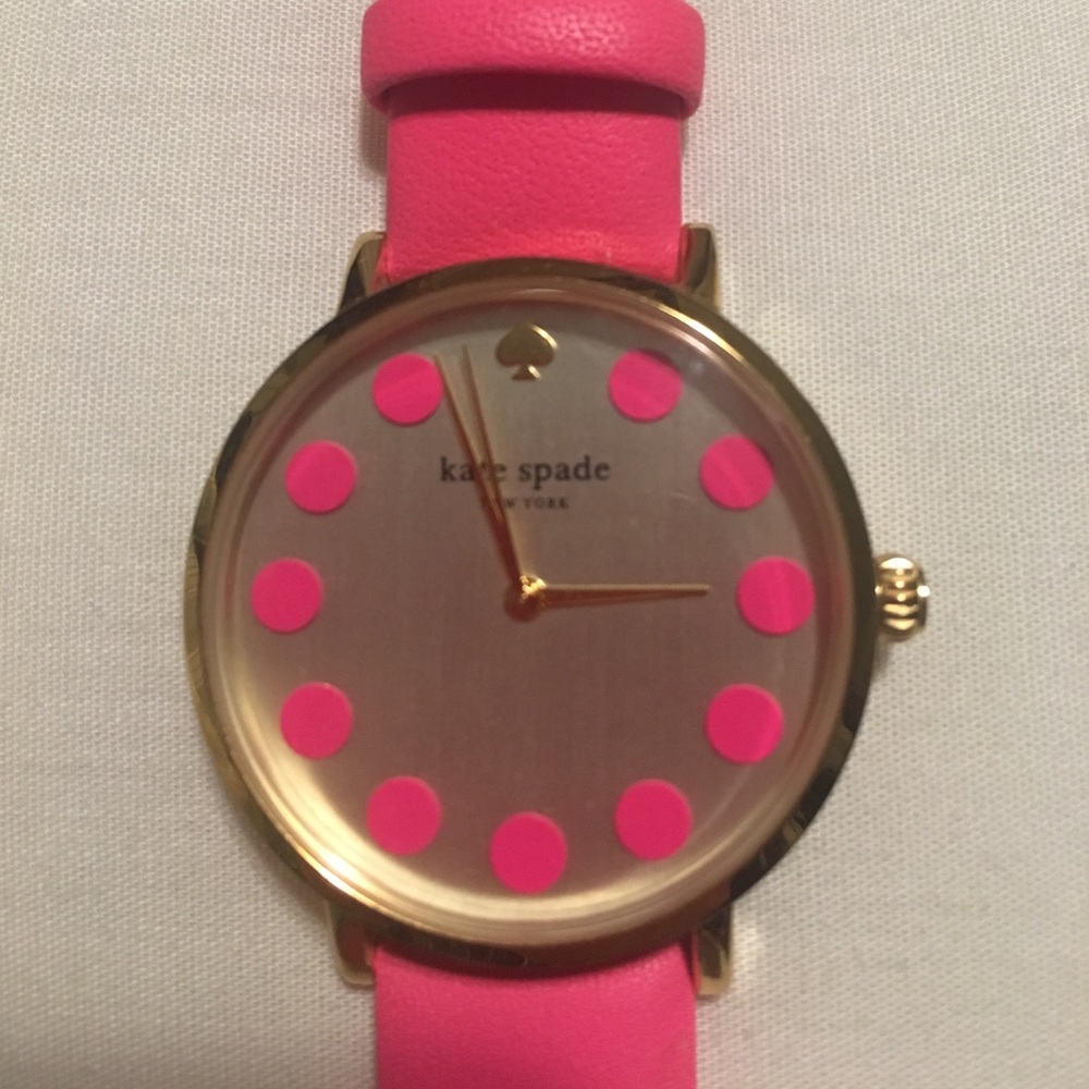 Kate Spade pink polka dot watch. Super cute.