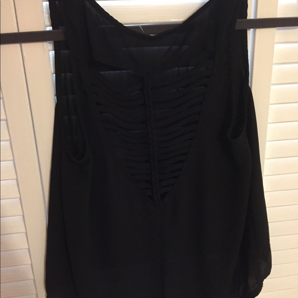 Black, see through tank top