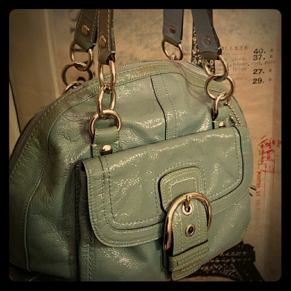 Rare SOHO Coach Courtney Patent Leather Satchel