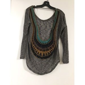 Dainty hooligan backless sweater