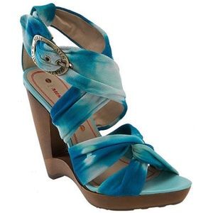 Miss Sixty Tie Dye Wedge in Aqua