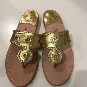 Gold Jack Roger Sandals