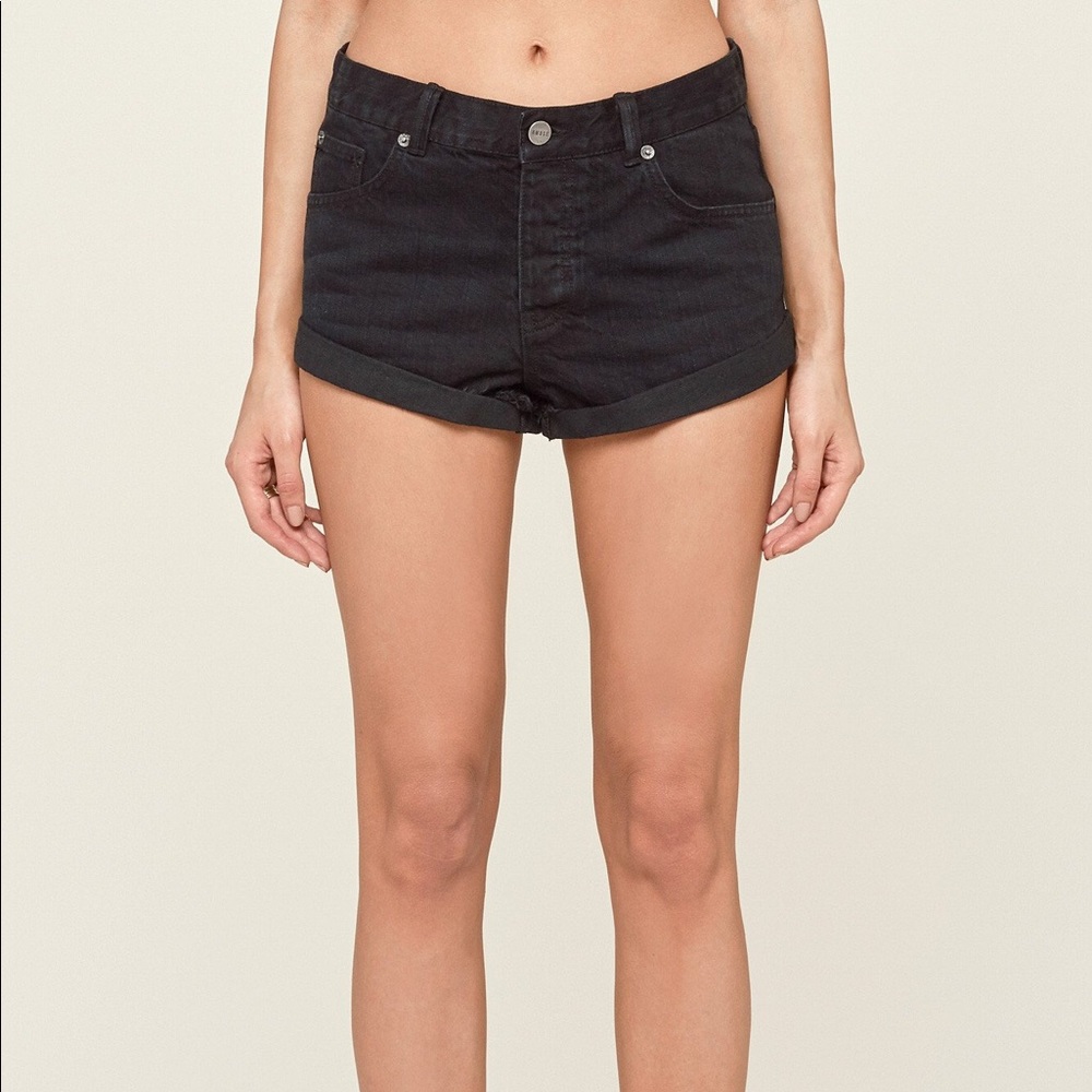 Amuse Society Black Denim Shorts