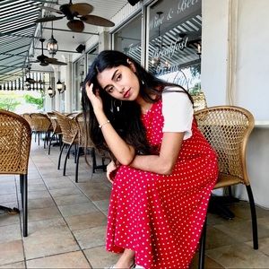 Vintage red/white polka dot midi dress Vintage red/white polka dot midi dress