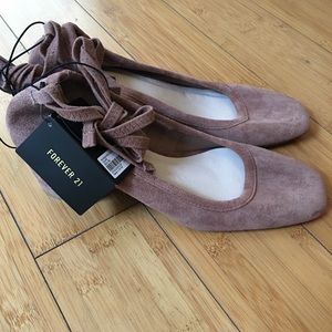 Forever 21 Ankle Wrap Low Heels