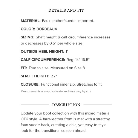 NWT 10 Shoe Dazzle Bordeaux Faux Leather OTK Boots - Picture 7 of 8