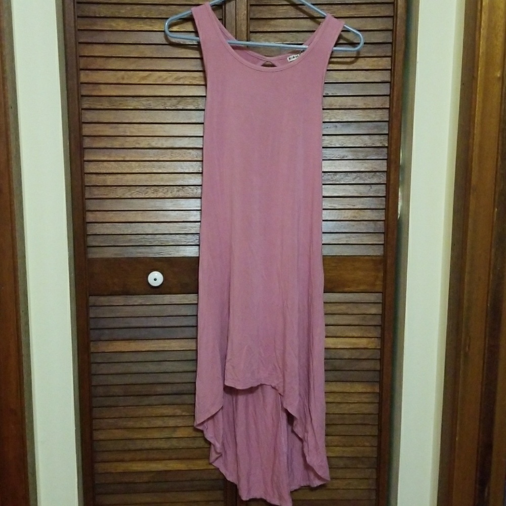 Hi low open back dress