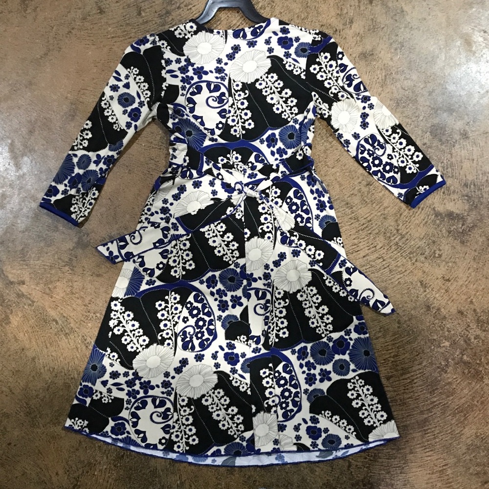 💸SOLD💸. Speechless dress size 10 blue/cream/blac - Picture 5 of 5