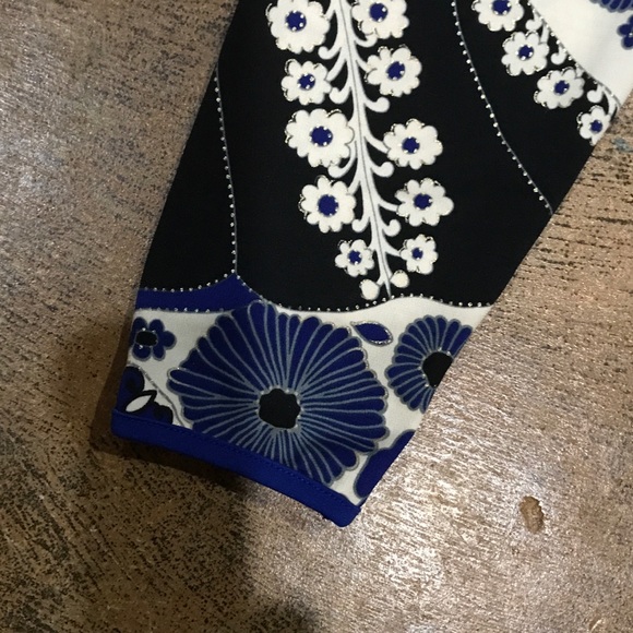 💸SOLD💸. Speechless dress size 10 blue/cream/blac - Picture 4 of 5