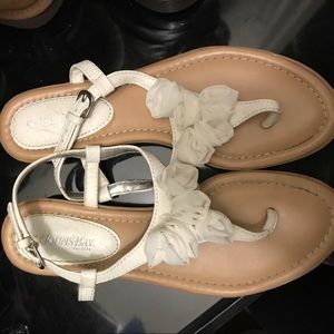 Cute white floral sandals