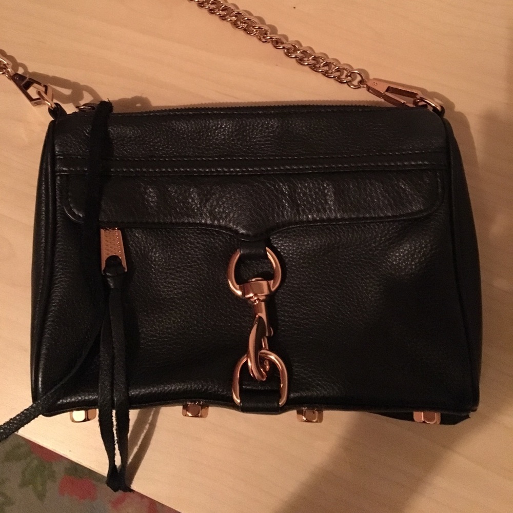 Rebecca Minkoff Mini MAC black with rose gold