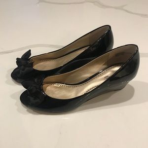 Black patent leather shoes