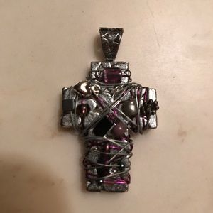Silver Cross Pendant for Necklace