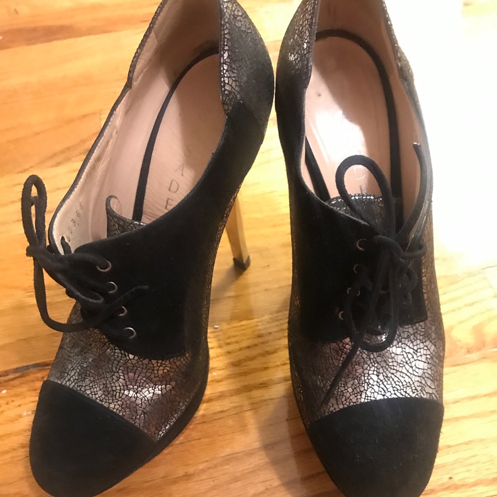 Casadei Lace Up Oxford Platform Shoes Sz 37 - Picture 3 of 8