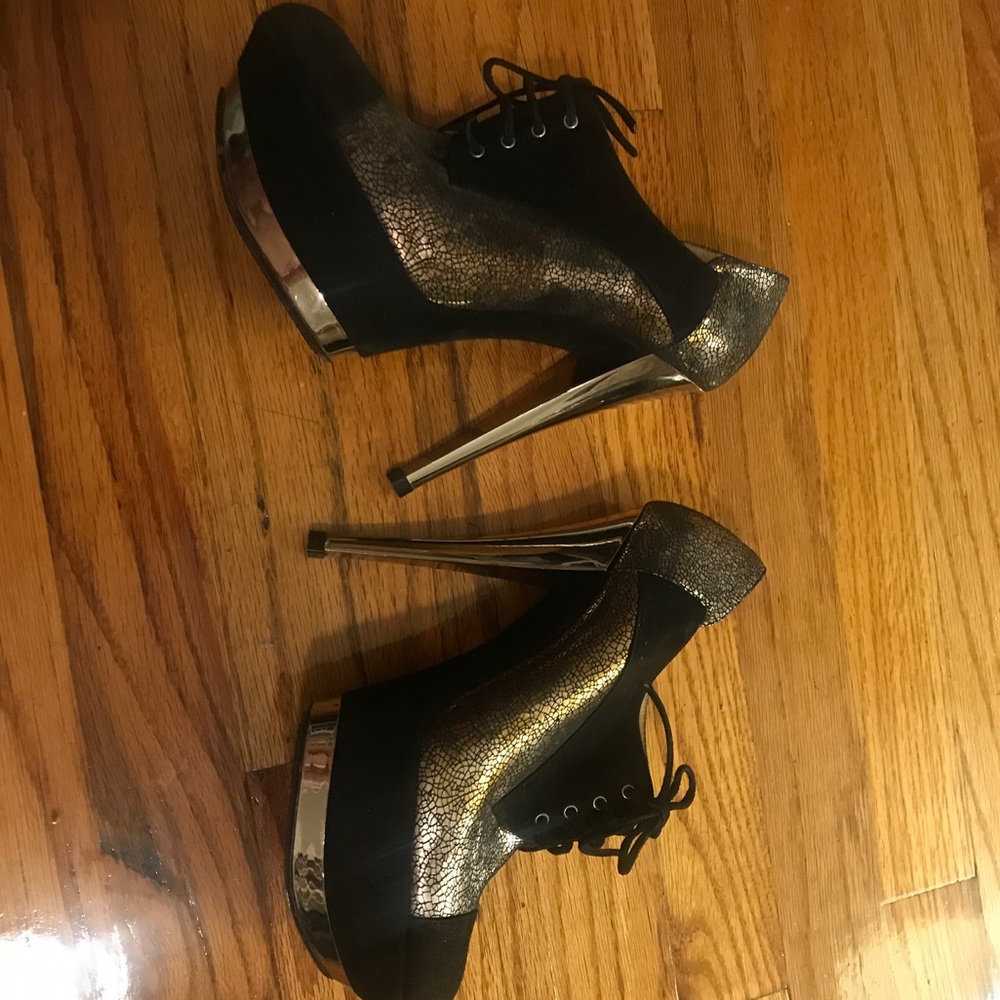 Casadei Lace Up Oxford Platform Shoes Sz 37 - Picture 6 of 8