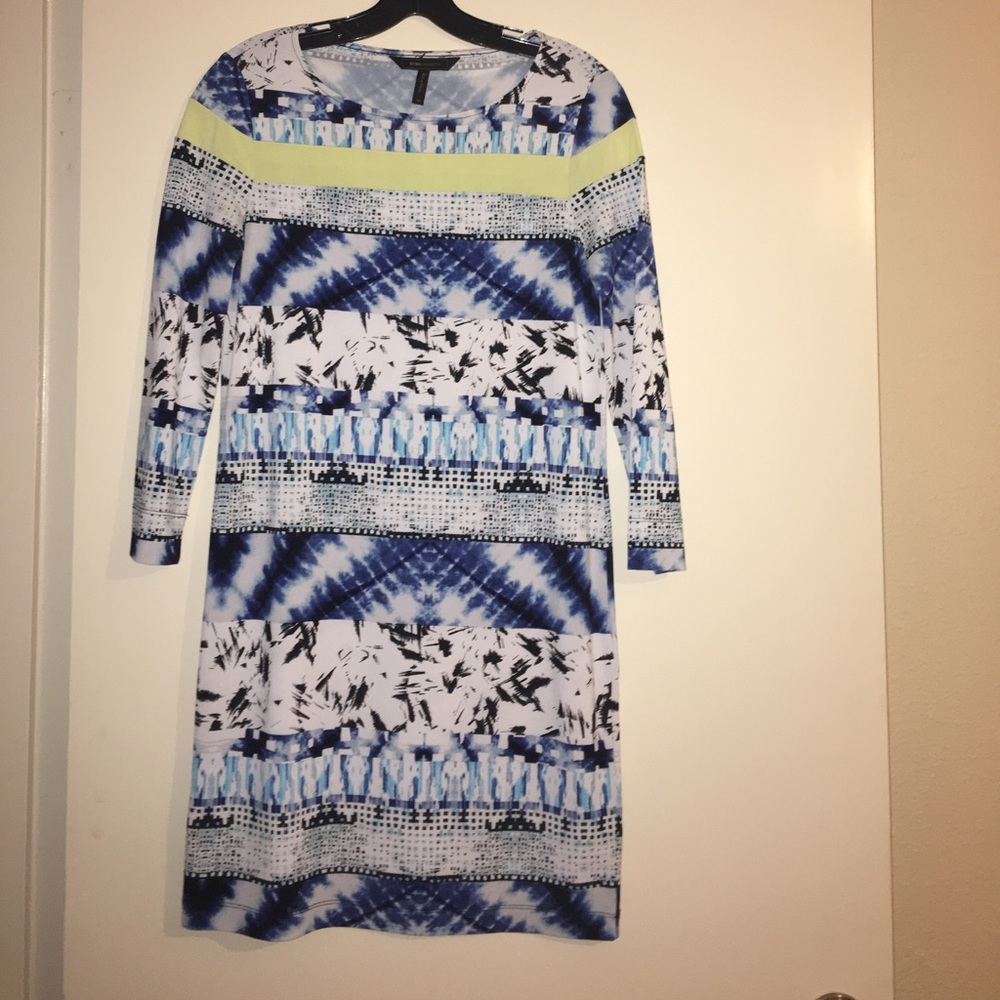 BCBGMAXAZRIA calico shift dress