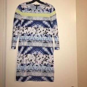 BCBGMAXAZRIA calico shift dress
