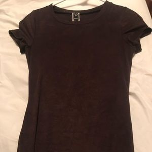 Brown Suede Windsor T-shirt Dress!