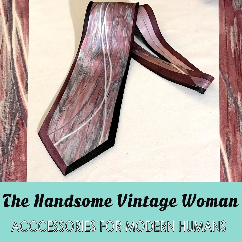 Pink Silk Abstract Watercolor Necktie