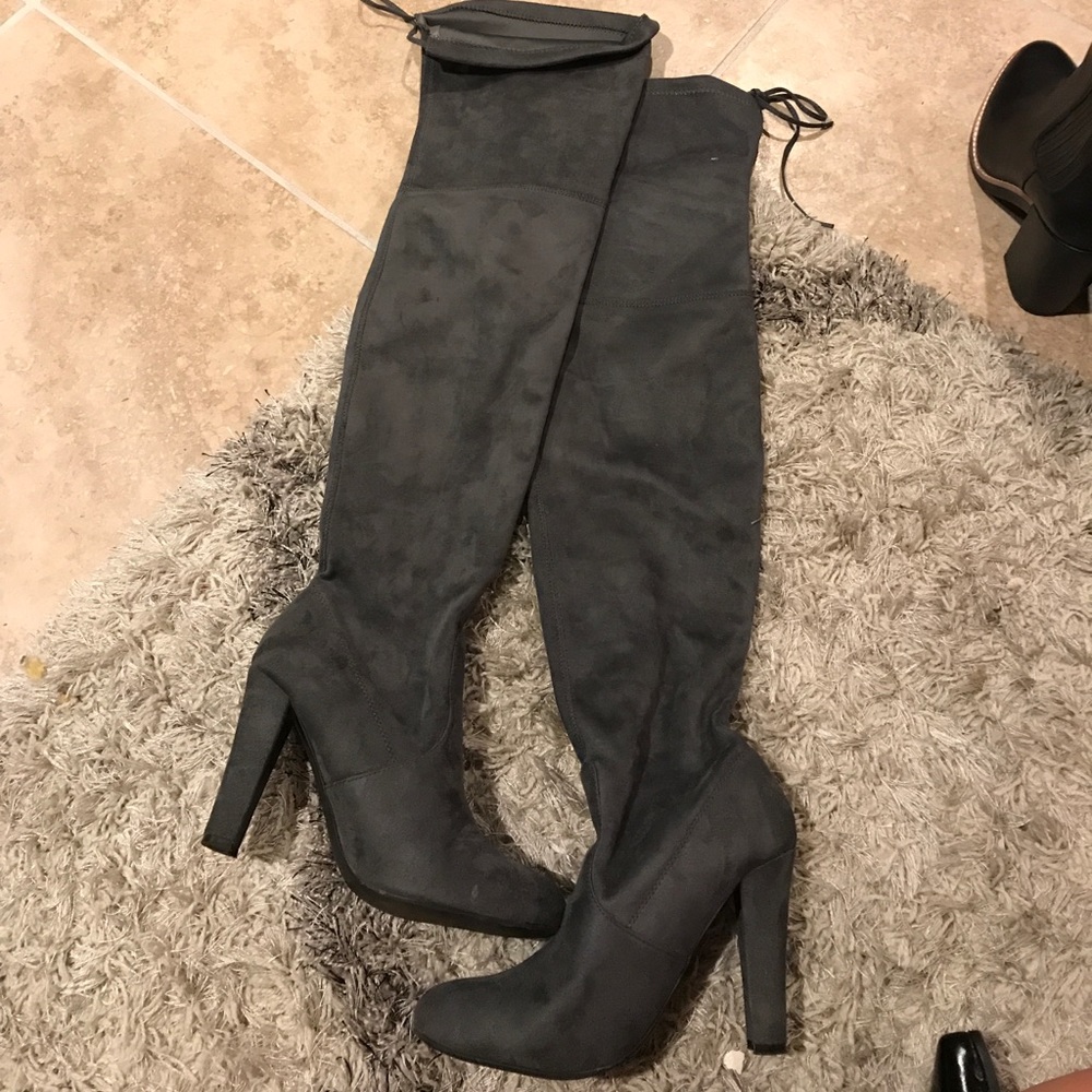 Steve Madden over the knee tie boots