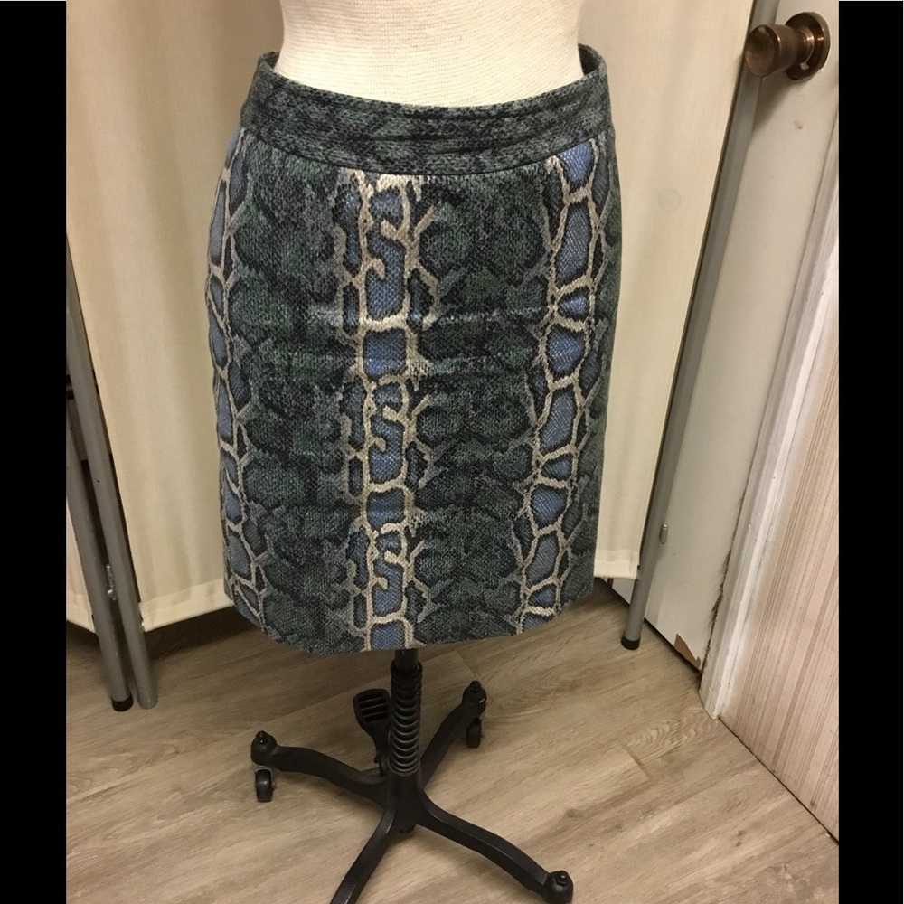 Reptile Pattern Pencil Skirt