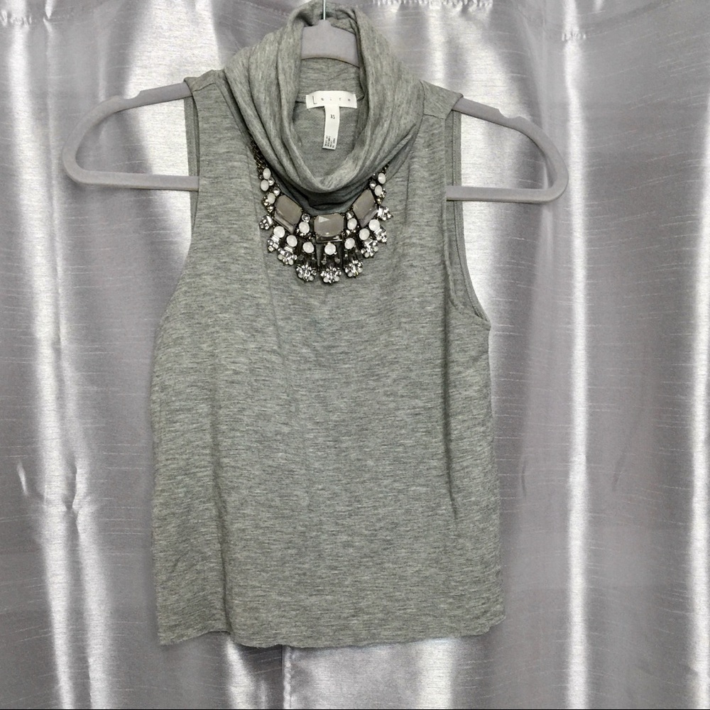 Turtle Neck Crop Top (Necklace not Included)