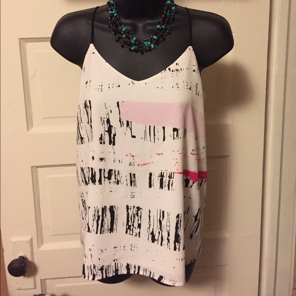 Women's size xs top dalia White spaghetti strap