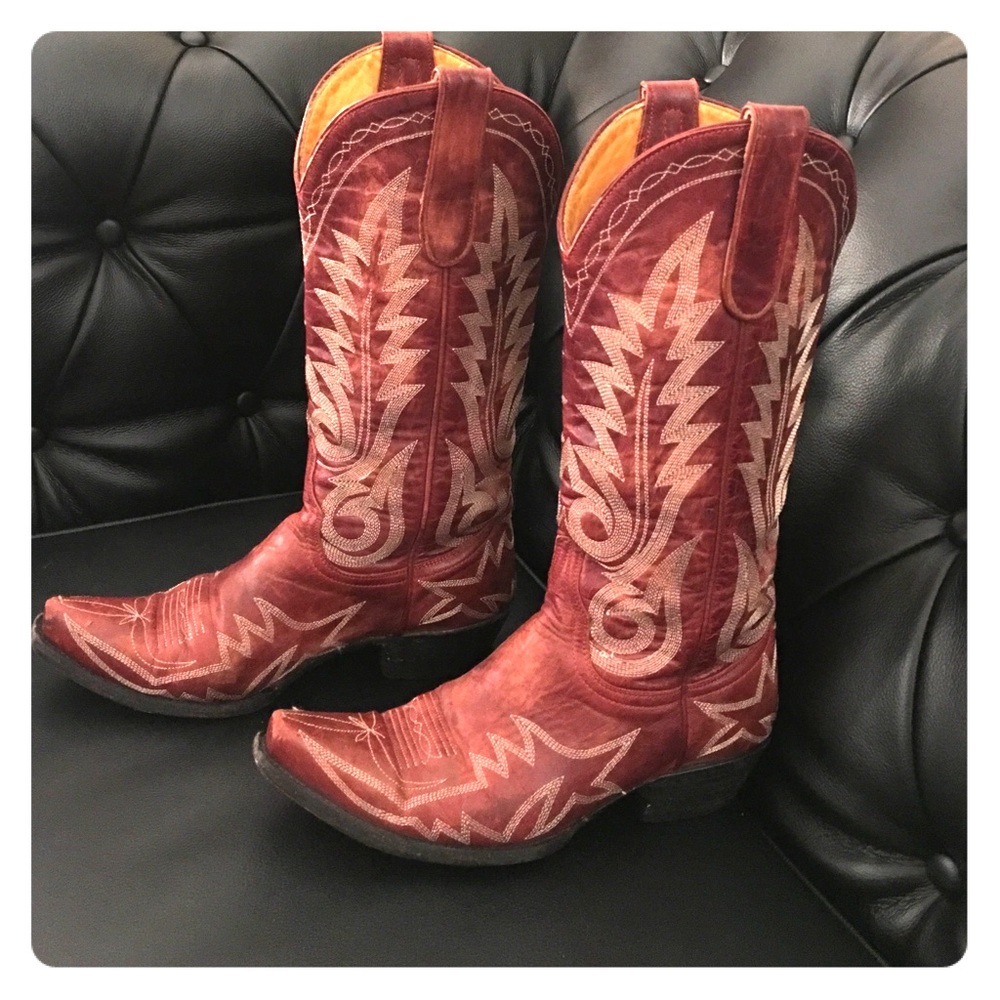 Cowgirl boots/Dark red old gringo boots
