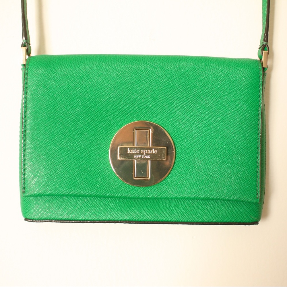 Small Kate Spade Green Crossbody