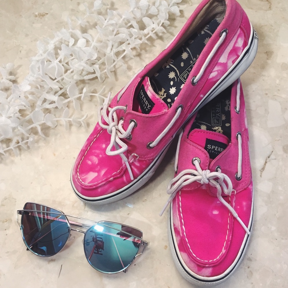 Pink Tie Dye Sperry Top-sider