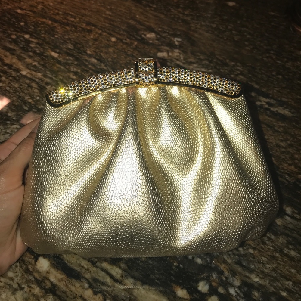 Gold stoned evening bag