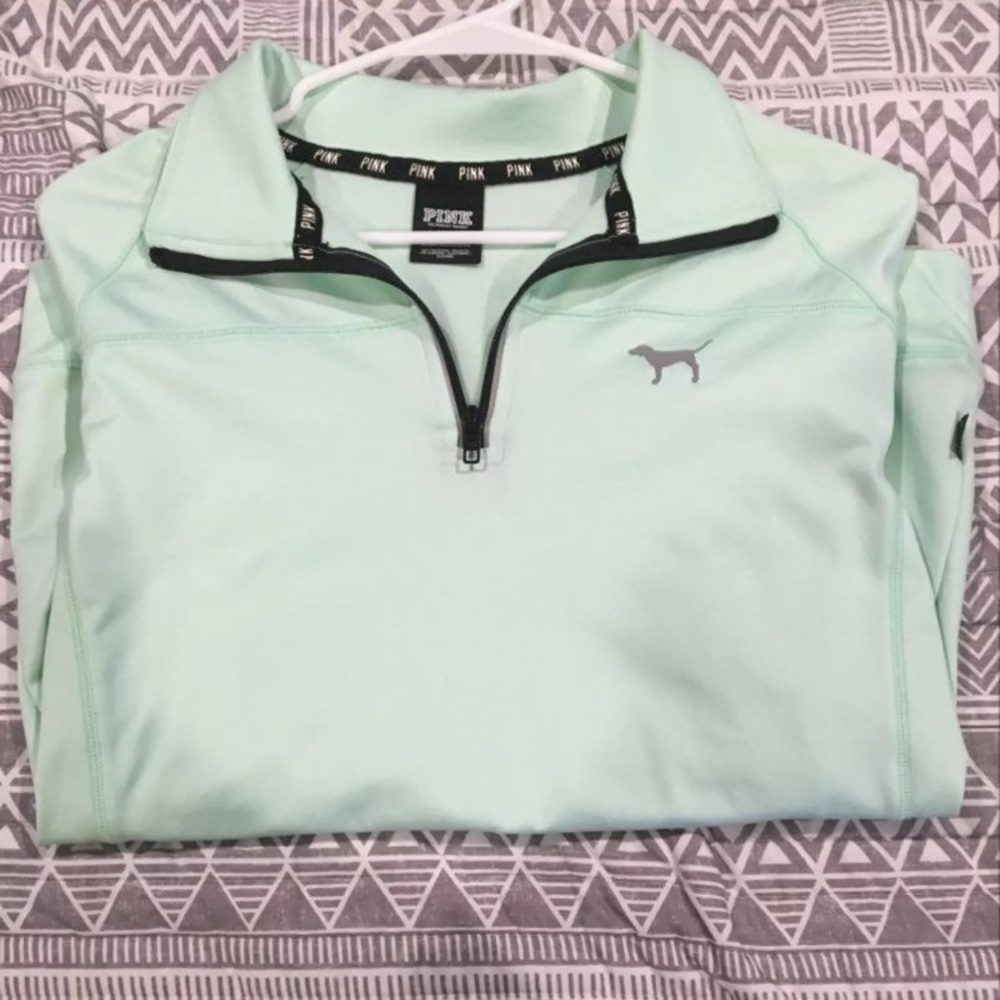 Limited Edition PINK mint half zip sweater