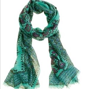 NWOT jcrew mint paisley scarf