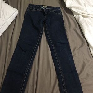 Dark blue denim jeans