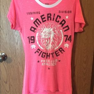 Pink American Fighter Shirt Sz M