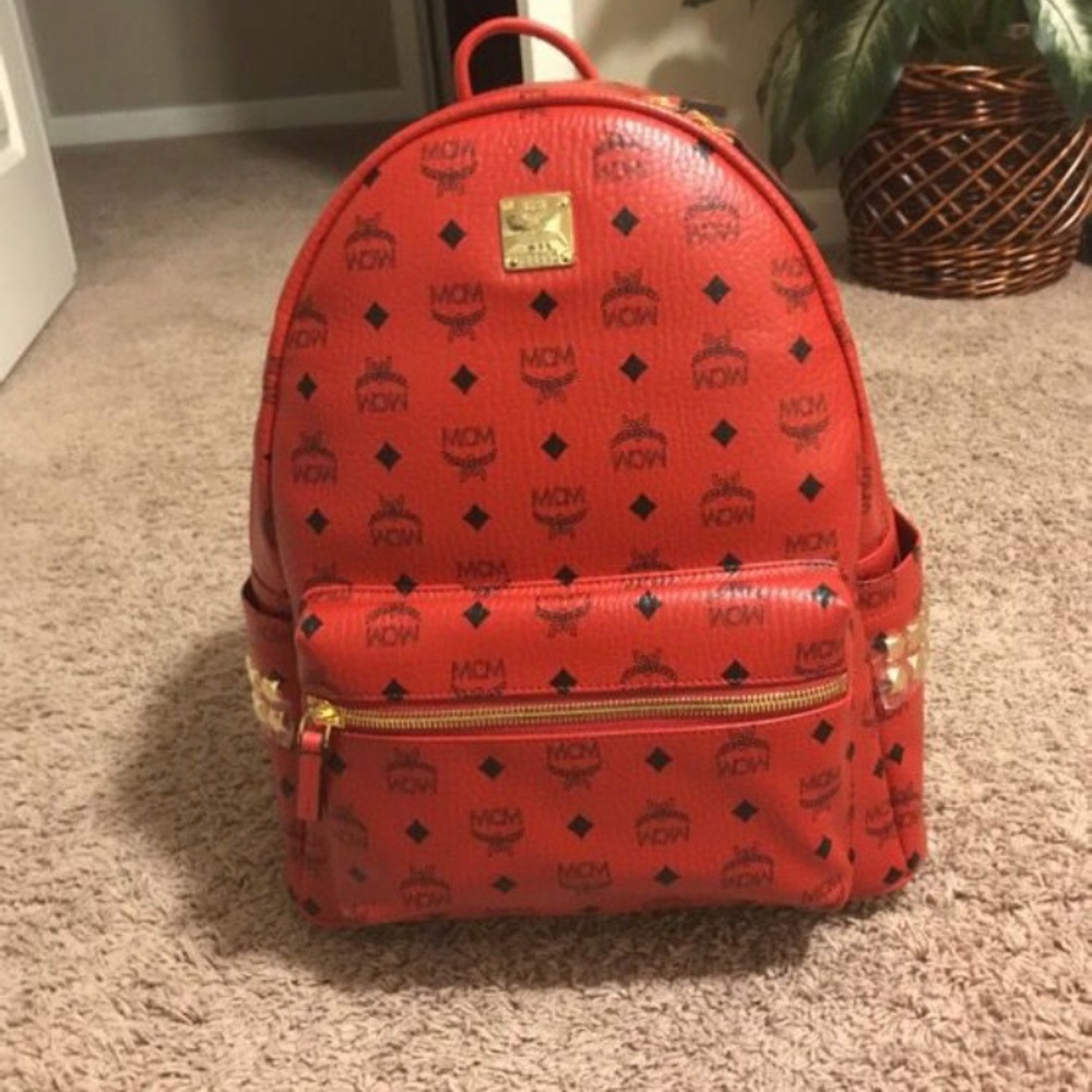 MCM Stark Backpack Ruby Red