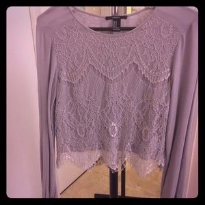 Lavender/Grey lace top from Forever 21