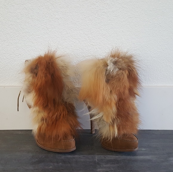 Fox Fur Detailed Chinese Laundry Booties - Picture 2 of 3