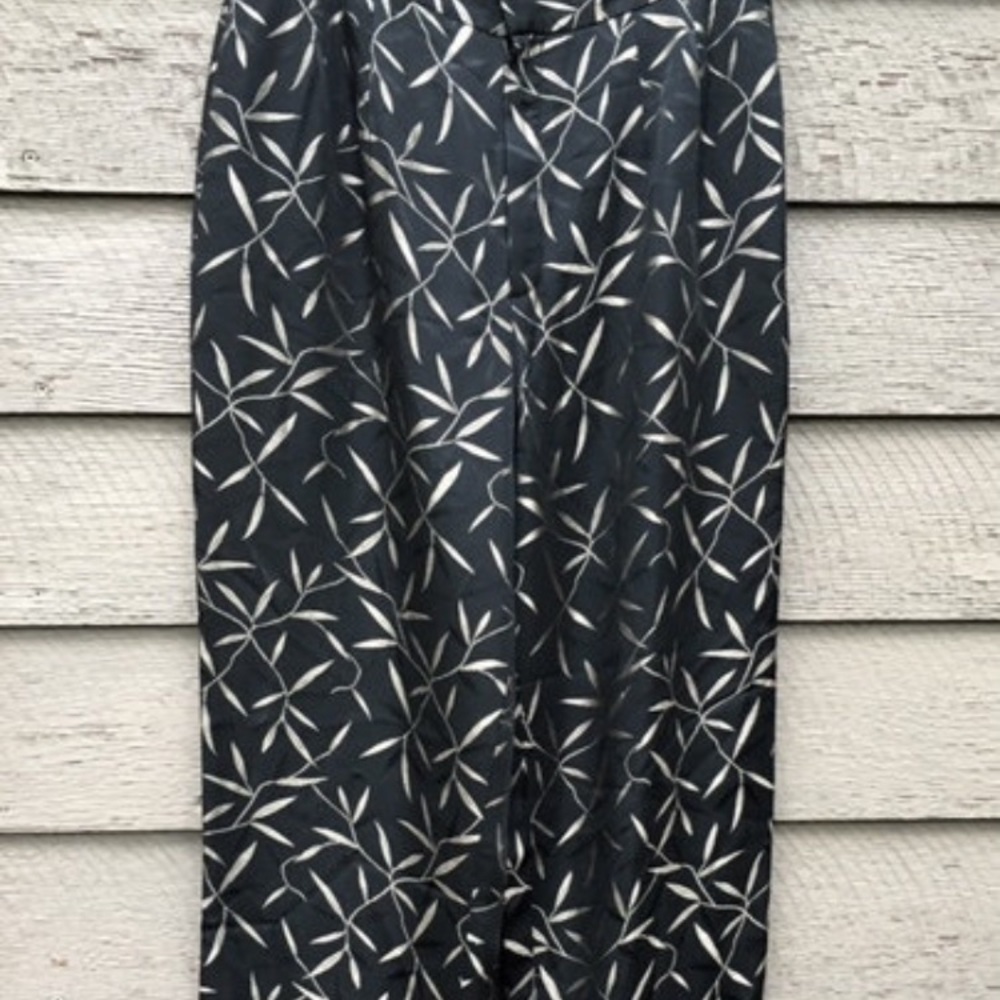 DANA BUCHMAN Black Pants; Vintage 1990s