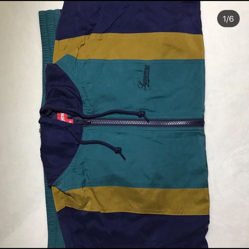 Supreme navy hooded Windbreaker