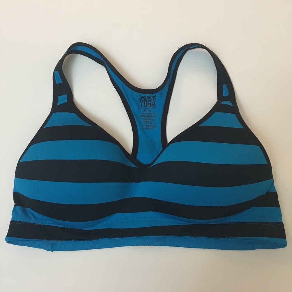 Pink VS Blue Stripe Racerback Sportsbra