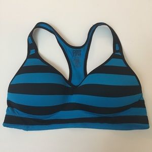 Pink VS Blue Stripe Racerback Sportsbra