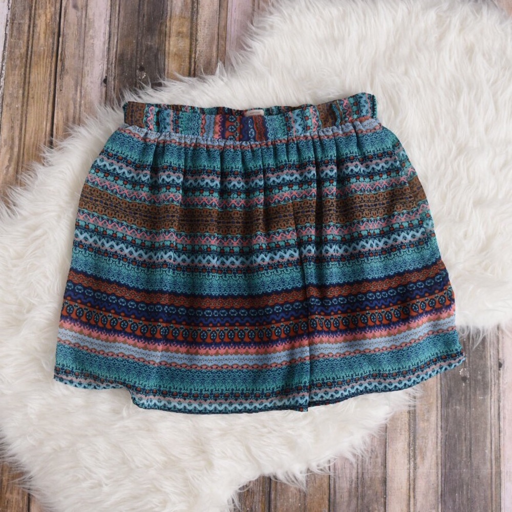 Boho skirt. Bohemian multi colored skirt. Mossimo