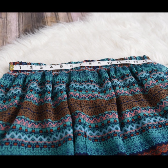 Boho skirt. Bohemian multi colored skirt. Mossimo - Picture 4 of 5