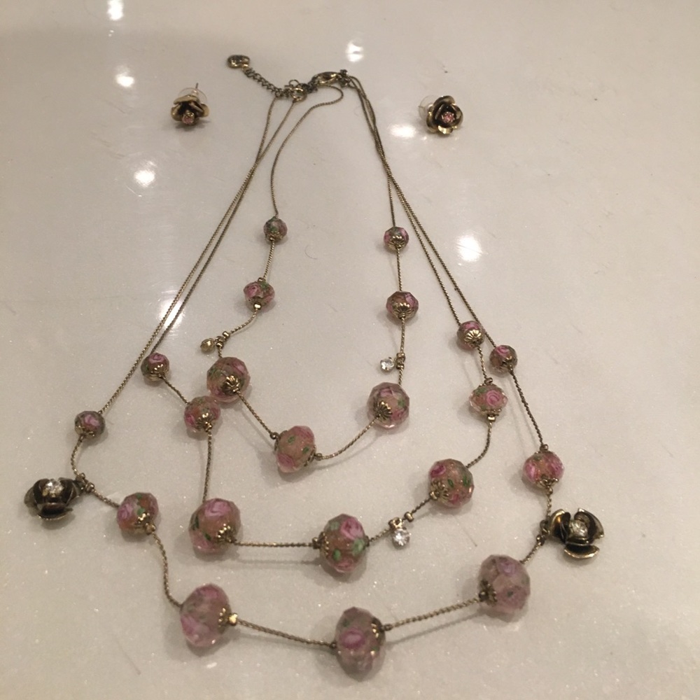 Betsy Johnson Necklace and Earrings